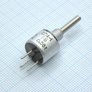 СП4-1а 0.5 А 2-12 30%    220К - Резистор переменный подстроечный непроволочный 220кОм 0.5Вт ±30%