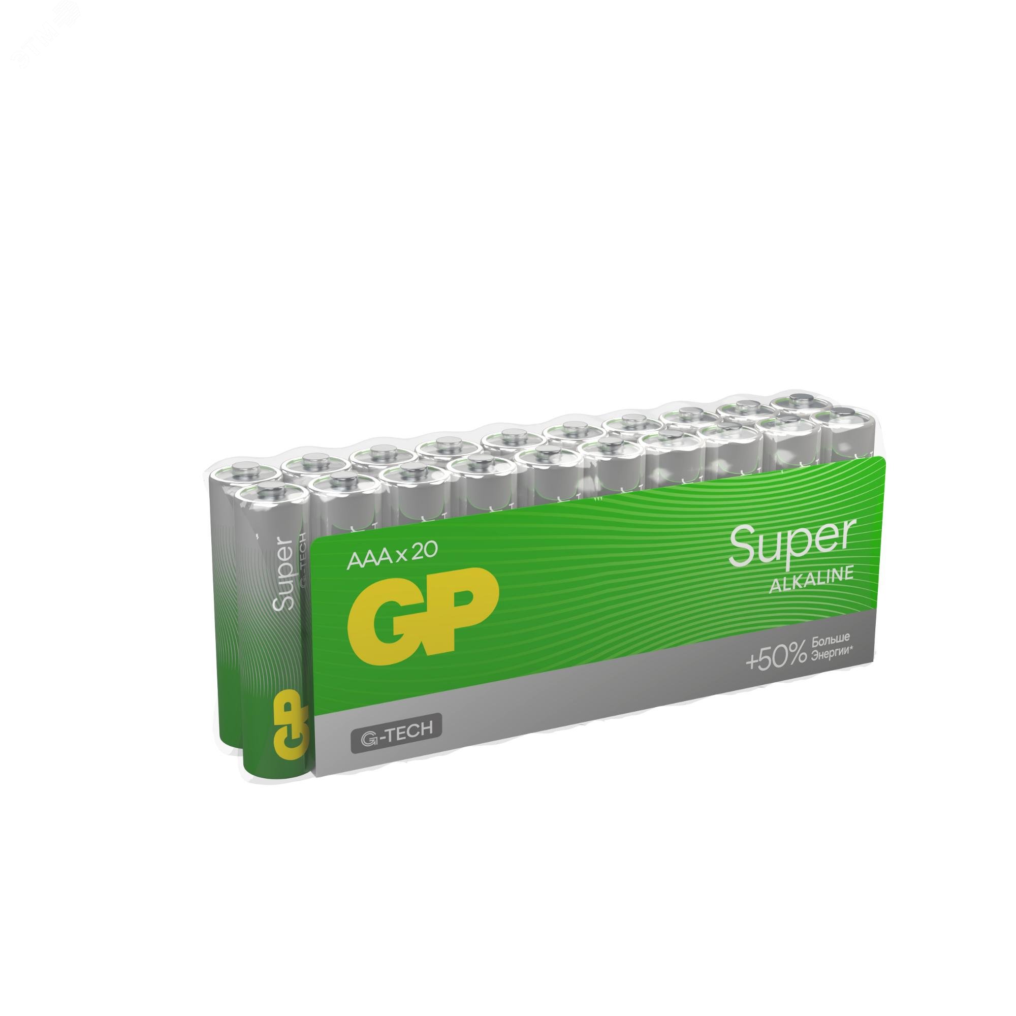 Батарейка алкалиновая GP Super Alkaline G-Tech 24А ААA - 20 в пленке 1206