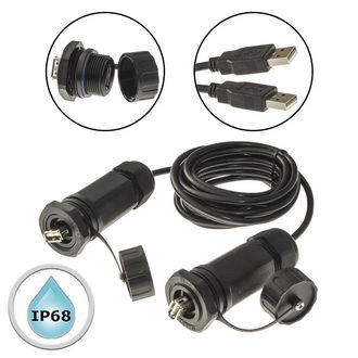 M25USBZ2-2.0G-3M - Разъем герметичный SZC M25USBZ2-2.0G-3M, 480 Мб/с