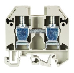 Клемма WKN 16/U - Проходная клемма, тип фиксации провода: винтовой, номинальное сечение: 16 мм кв., 76A, 800V, ширина: 12 мм, цвет: серый, тип монтажа: DIN 35