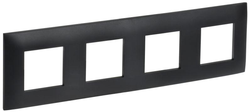 SKANDY Рамка 4-местная SK-F04Bl черный IEK SK-M42-K02