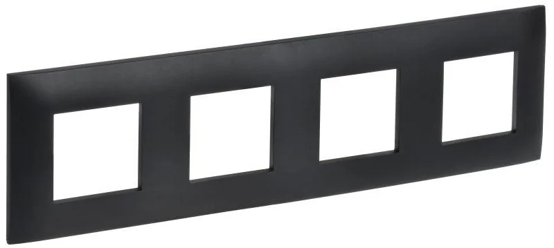 SKANDY Рамка 4-местная SK-F04Bl черный IEK SK-M42-K02