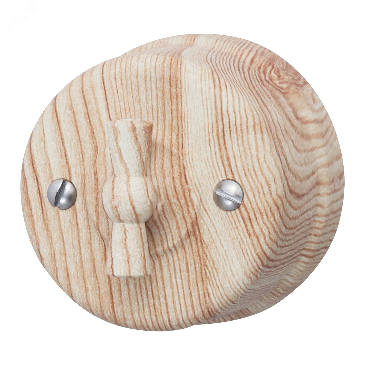 Выключатель поворотный 2-кл. ОП Лизетта 10А IP20 ретро 4 полож. ABS-пластик карельская сосна B1-202-13