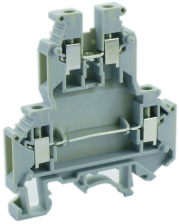 Этажная клемма UKHV-4/2-2 - Этажная клемма, тип фиксации провода: винтовой, номинальное сечение: 4 мм кв., 32A, 1000A, ширина: 6,2 мм, цвет: серый, тип монтажа: DIN 35