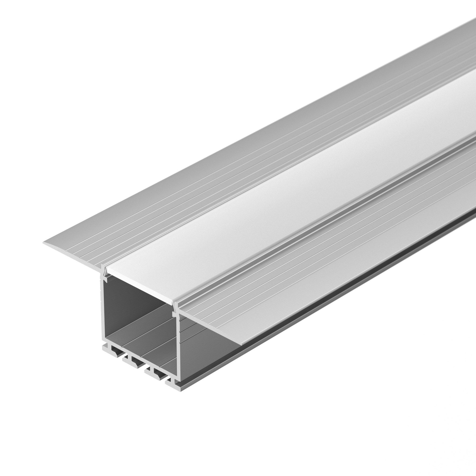 Профиль PLS-LOCK-H25-F-HIDE-3000 044851 - Алюминиевый профиль для светодиодных лент и линеек. Встраиваемый в гипсокартон, под строительную отделку. Позволяет создать линию света шириной 22 мм. без видимых частей алюминия. Габаритные размеры (LхWхH): 3000x