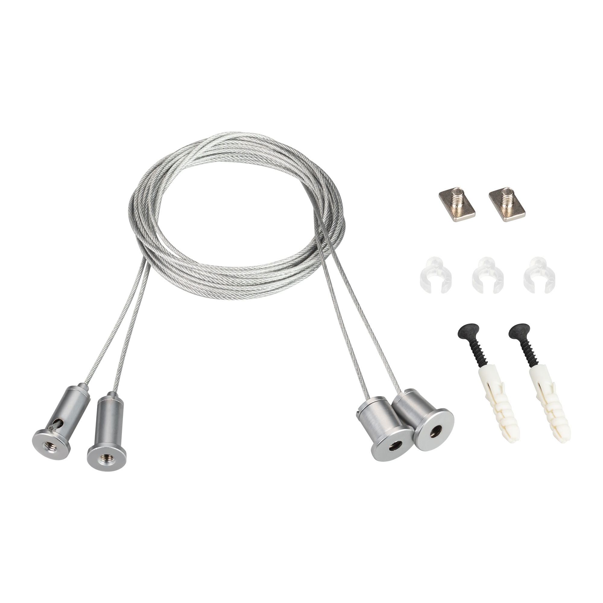 Подвес SL-LINE 2x2m Set (Pad 9x2mm) 021181(1) - 2м подвес для профилей SL-LINE, S2-LINE, SL-ARC (длина профиля <2 м). В комплекте: трос 2м - 2шт, винт с площадкой 9х15х2мм - 2шт. Максимальная нагрузка на 1 тросик 17,5 кг. Цена за 1 комплект.