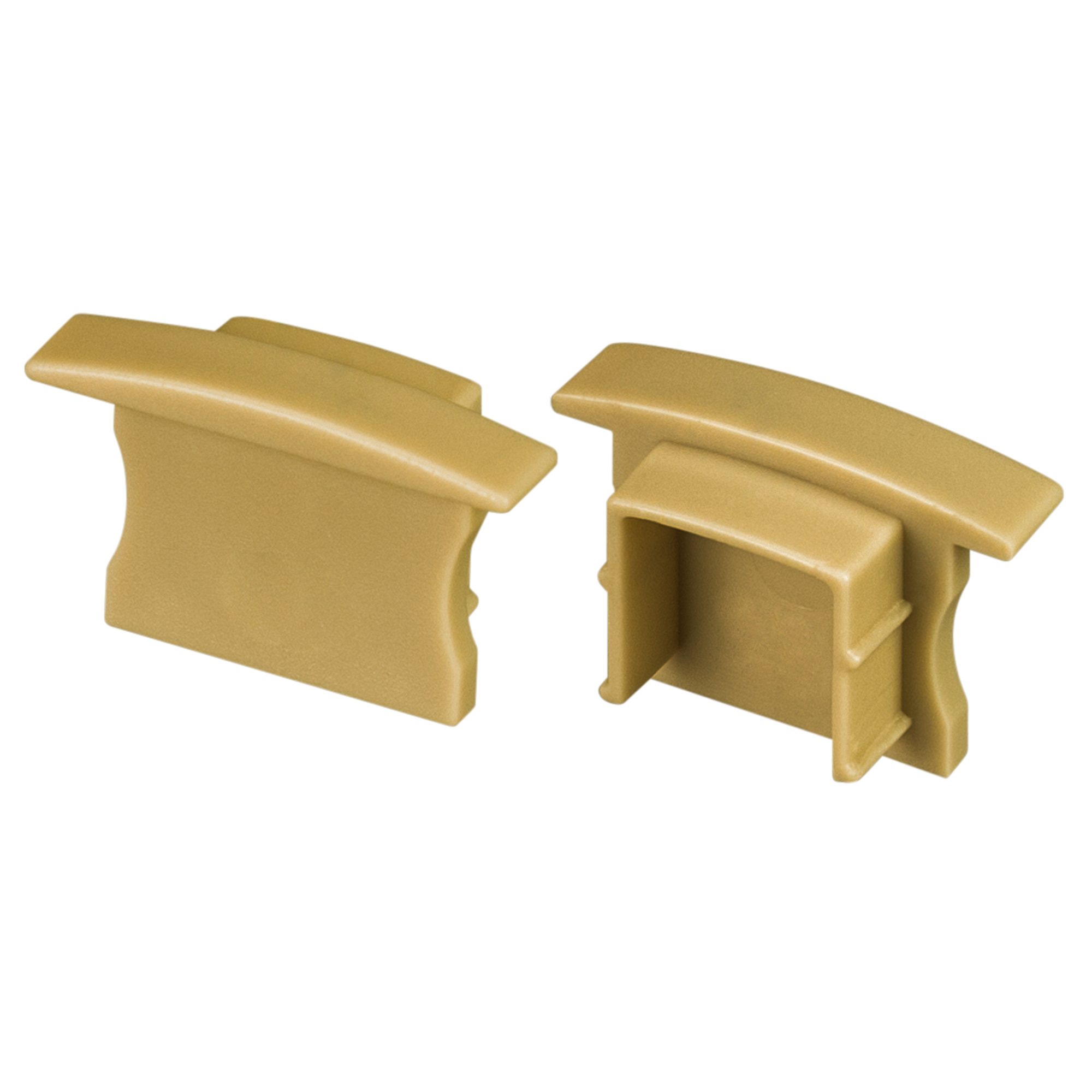 Заглушка ARH-LINE-2315-F глухая GOLD 040004 - Пара заглушек для профиля ARH-LINE-2315-F. Цвет - золотой. Материал - пластик. В комплекте 2 заглушки без отверстия.