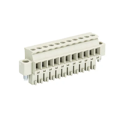 Розетка Wiecon 8813 B / 11 VR F - Розеточный разъем, прямой, на кабель, с монтажными фланцами, шаг 3,81 мм, 11 полюсов, номинальное сечение: 1,5 мм кв., винтовая фиксация провода, 250V, 8А, с маркировкой, цвет: серый, серия 8813 B VRF