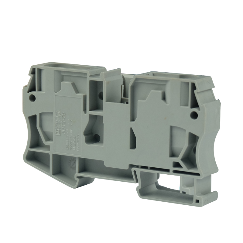 Проходная клемма JUT3-35-GY - Проходная клемма, тип фиксации провода: пружинный, номинальное сечение: 35 мм кв., 1000V, 125A, ширина: 16,2 мм, цвет: серый, тип монтажа: DIN35