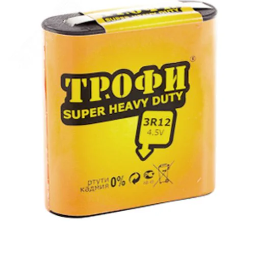 Батарейка Трофи 3R12-1S SUPER HEAVY DUTY Zinc (10/100/4800) C0034622
