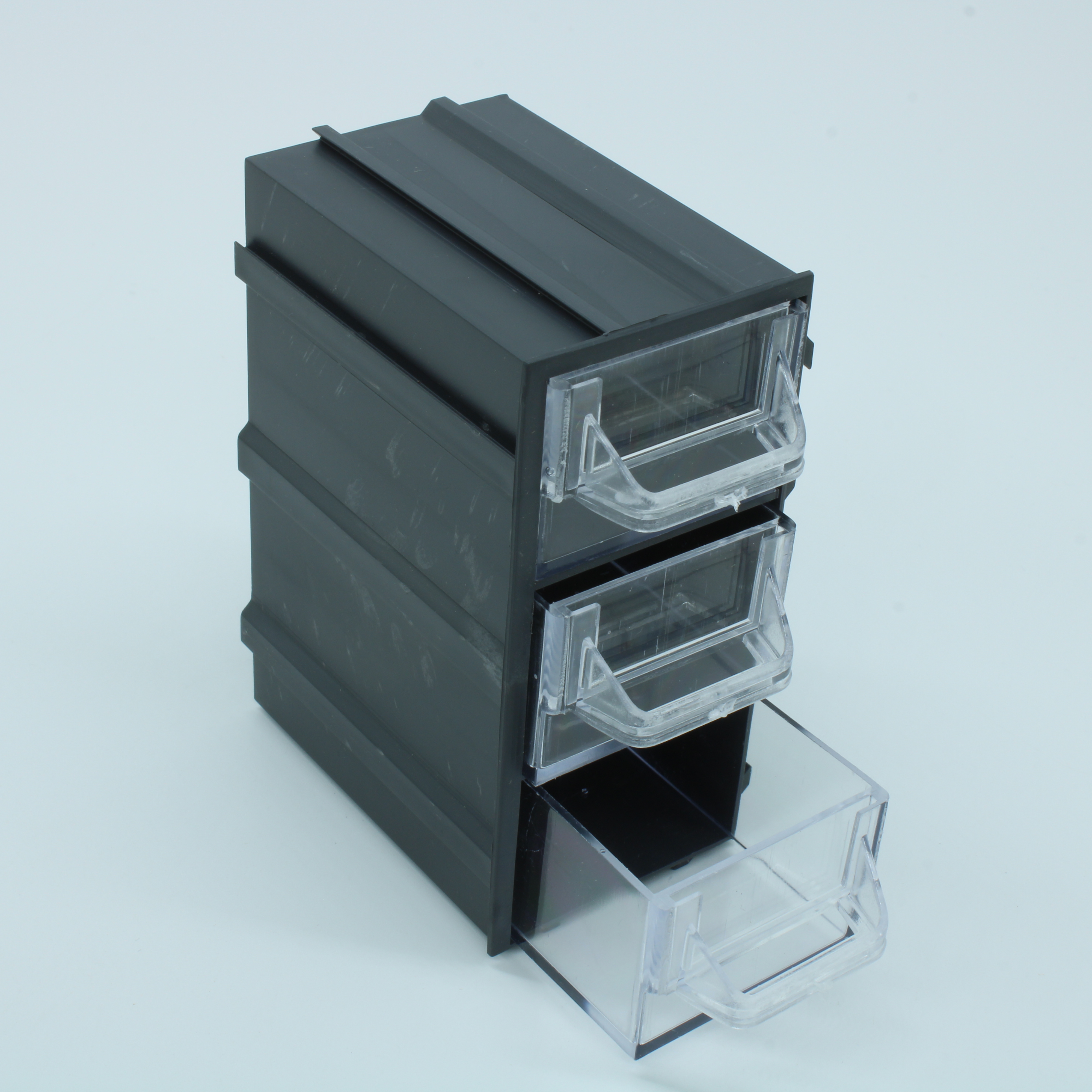 Бокс для р/дет К- 4 прозрачные/серые - Пластиковый контейнер для хранения крепежа, радиоэлектронных комплектующих, любых небольших деталей