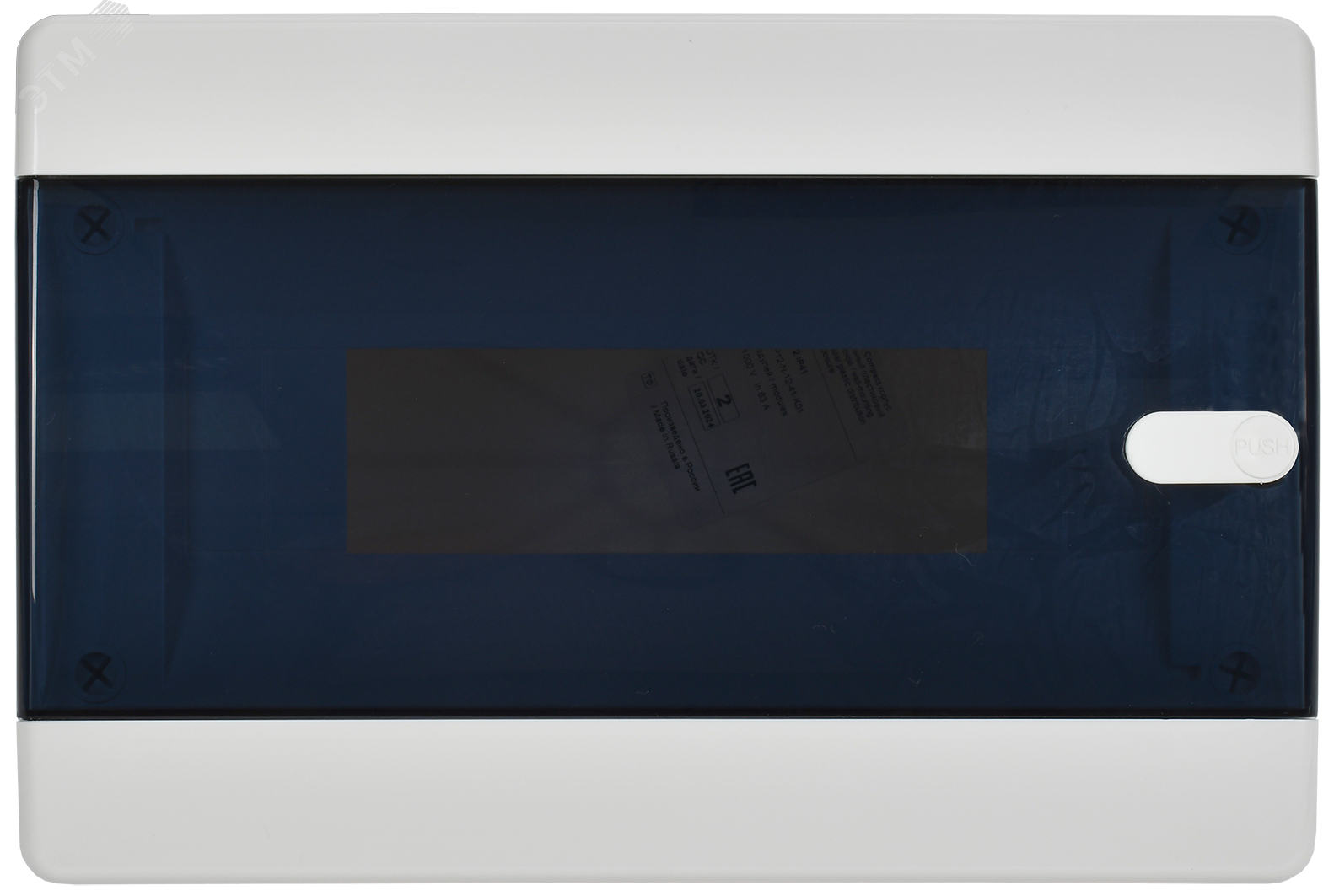 Корпус пластиковый навесной на 12 модулей ЩРН-П-12 IP41 UNION Compact черная прозрачная дверь UIC-KP12-N-12-41-K01