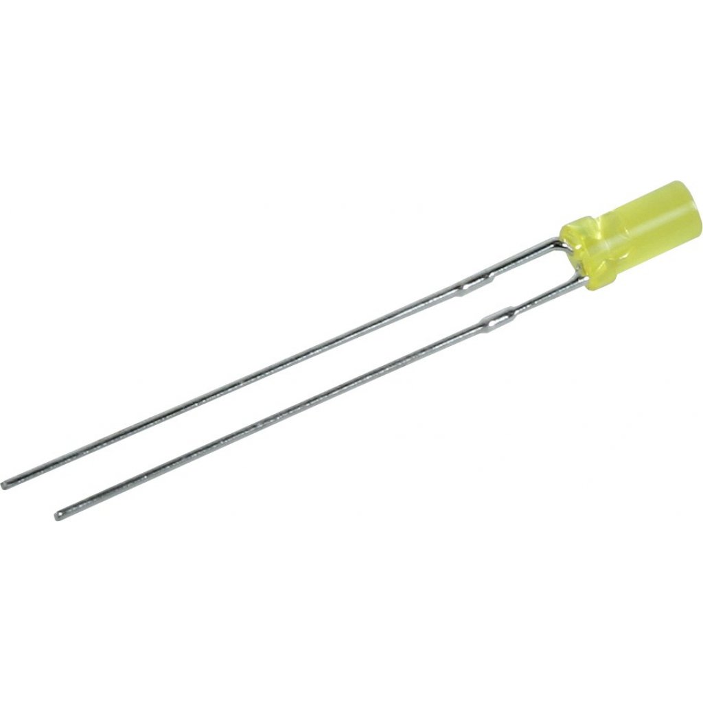 L-424YDT - Светодиод 3мм/желтый/588нм/1-4мкд/цилиндр/100°