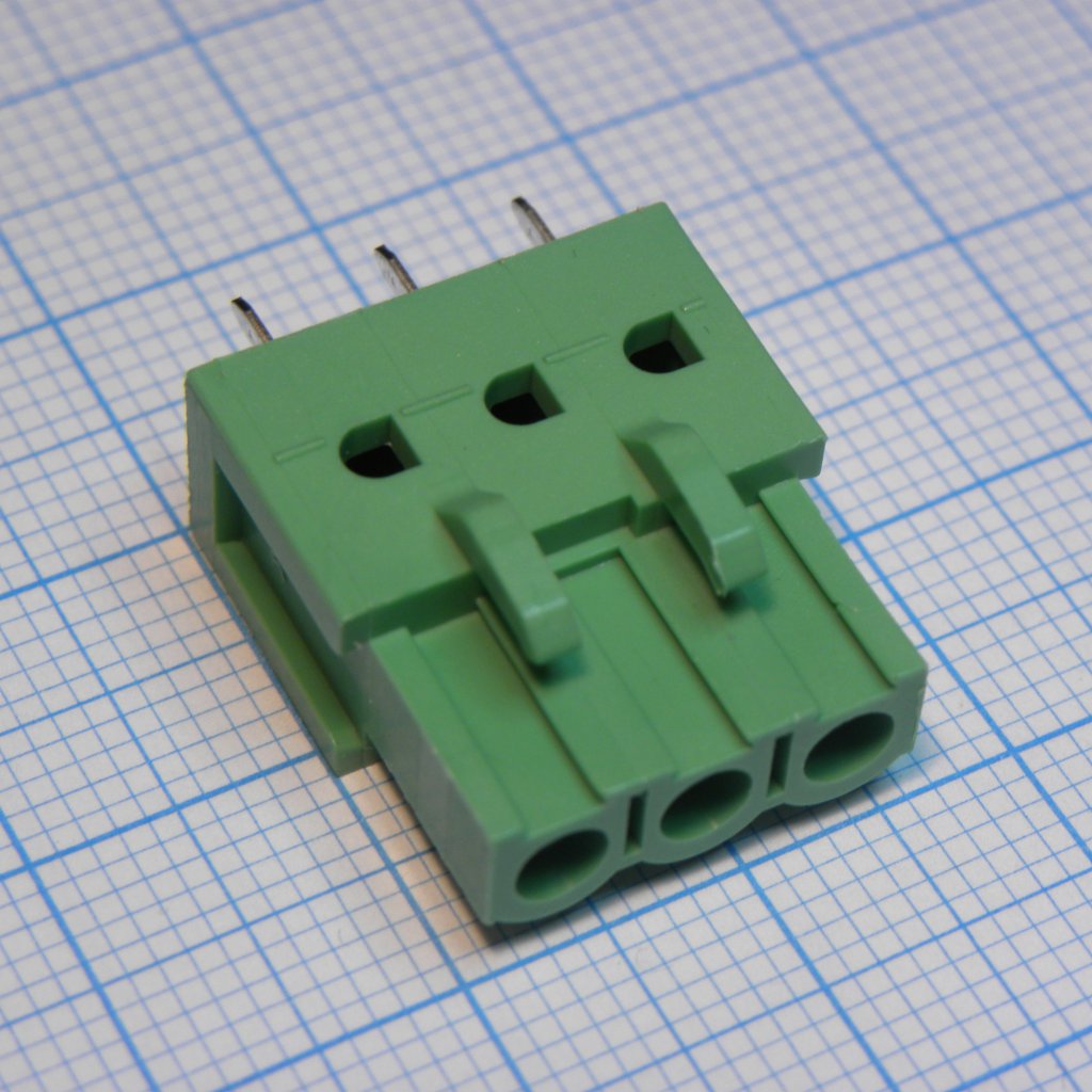 2EDGB-5.08-03P-14-00A(H) - клеммный блок вертикальный 3 контакта шаг 5.08мм на плату
