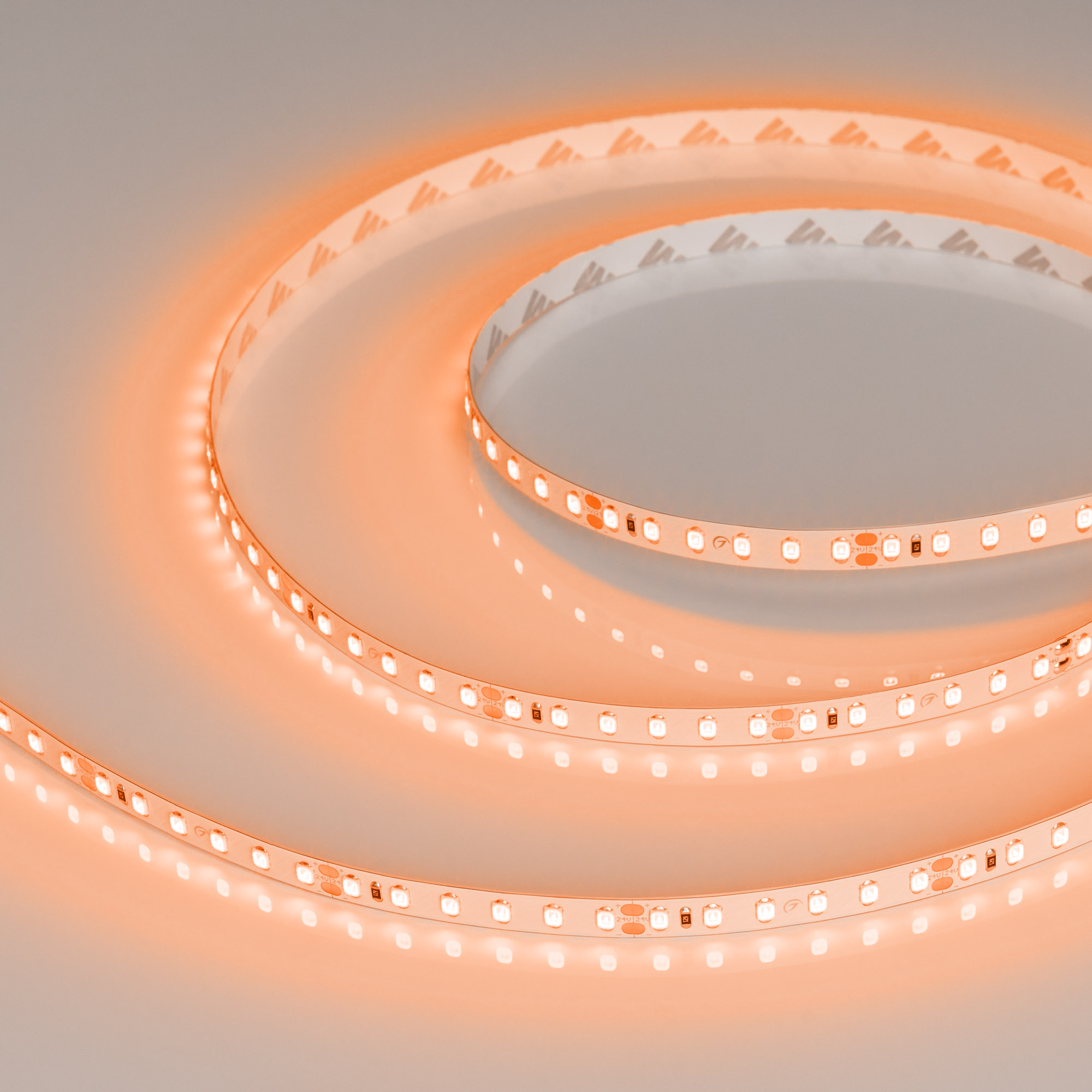 Лента RT-A120-8mm 24V Orange (9.6 W/m, IP20, 2835, 5m) 015896(2) - Светодиодная лента RT-A120, открытая. Светодиоды 2835, 120 шт/м (600 шт на 5 м), белая плата, ширина 8 мм, скотч 3M. Цвет ОРАНЖЕВЫЙ 610 nm, угол 120°. Питание 24V, мощность 9.6 Вт/м (48 Вт