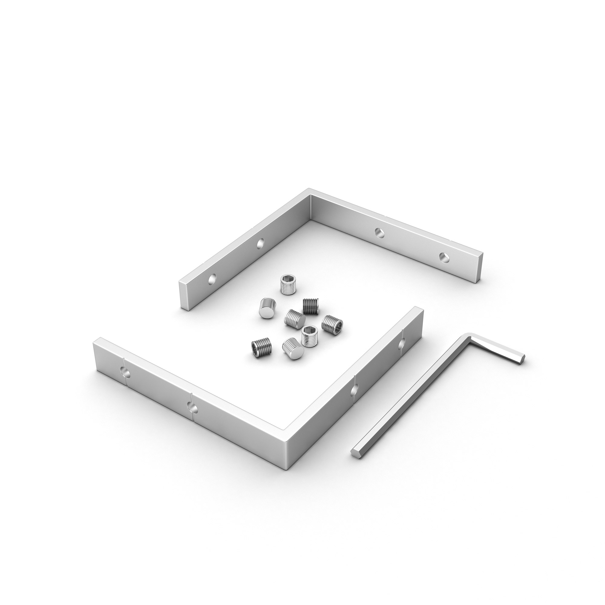 Соединитель профиля SL-LINIA32-FANTOM-L90 Set 030146 - Угловой коннектор (угол к плоскости) для соединения 2-х отрезков профиля SL-LINIA32-FANTOM. Устанавливается в паз. В комплекте: соединитель - 2 шт., винт - 8 шт., шестигранный ключ - 2 шт. Цена за 1 к