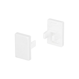 Заглушка SL-MINI-8-H12 WHITE глухая 037527 - Пара заглушек белого цвета (без отверстия) для профиля SL-MINI-8-H12. В комплекте 2 заглушки. Цена за комплект.