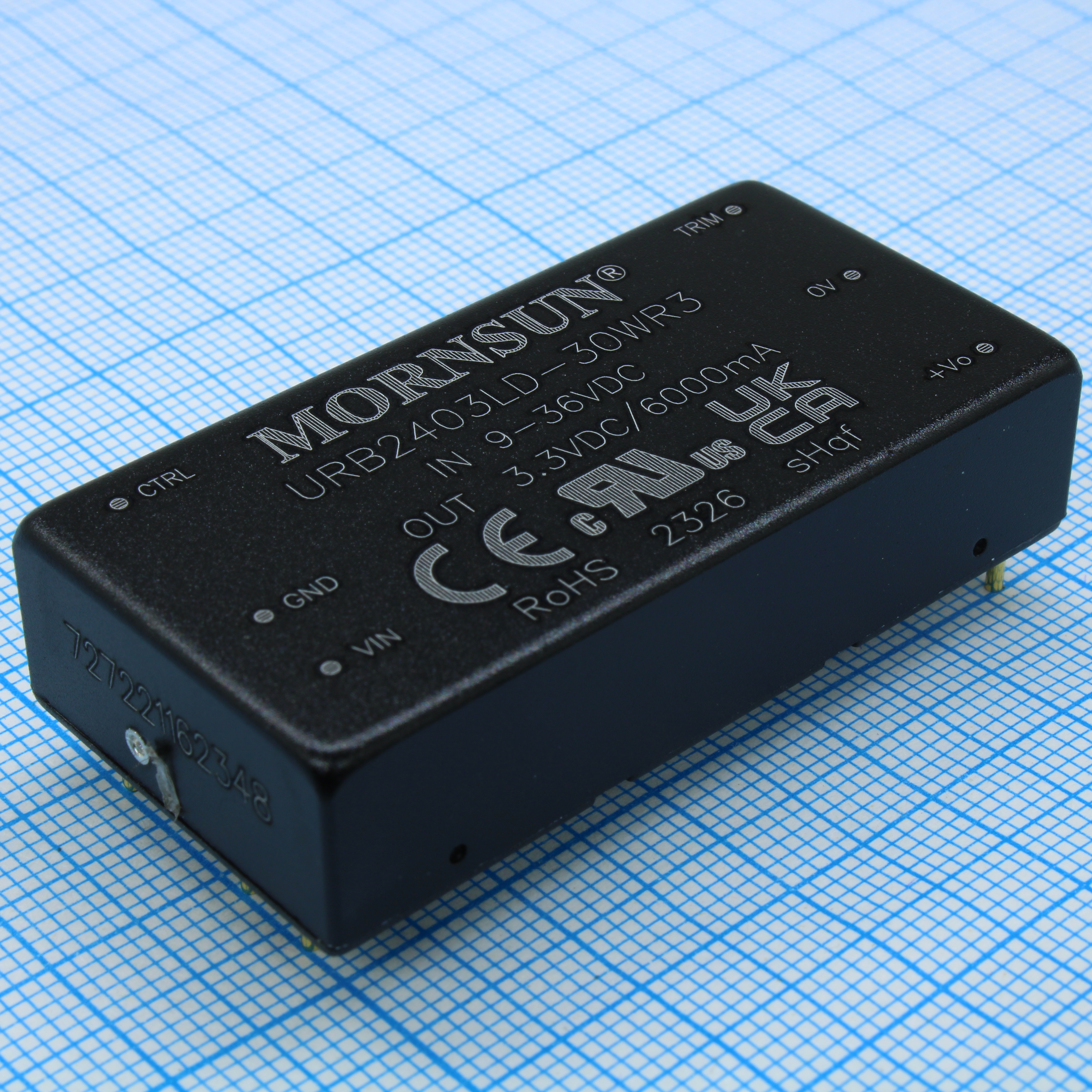 URB2403LD-30WR3 - Преобразователь DC/DC на печатную плату 30Вт вход 9В...36В выход 3В 10А