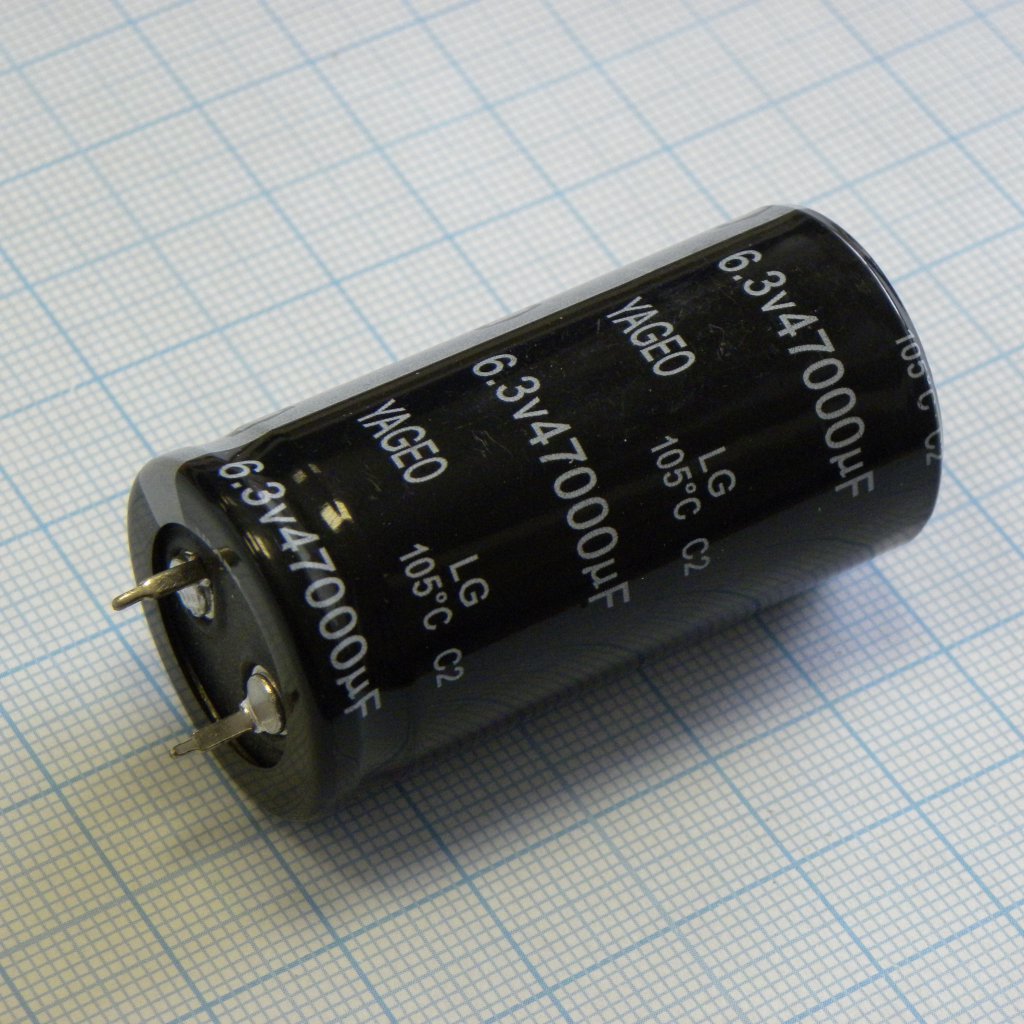 LG006M47K0BPF-2550 - С защёлкиваемыми выводами 6V  47000uF ±20%, стандартные, 2000часов, -40...+105°С