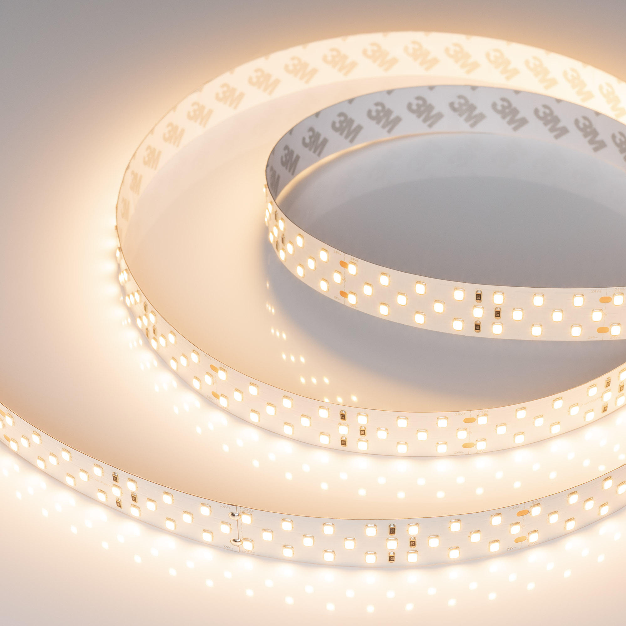 Лента RT-A252-19mm 24V Warm3000 CRI98 (27 W/m, IP20, 2835, 5m) 025156(2) - Гибкая лента LUX, светодиоды smd 2835, 252 шт/м (1260шт на 5м), белая плата 19 мм, скотч 3М. Цвет ТЕПЛЫЙ 2900-3100K. Питание 24V, мощность 27 Вт/м (135 Вт на 5м), угол 120°, цветоп