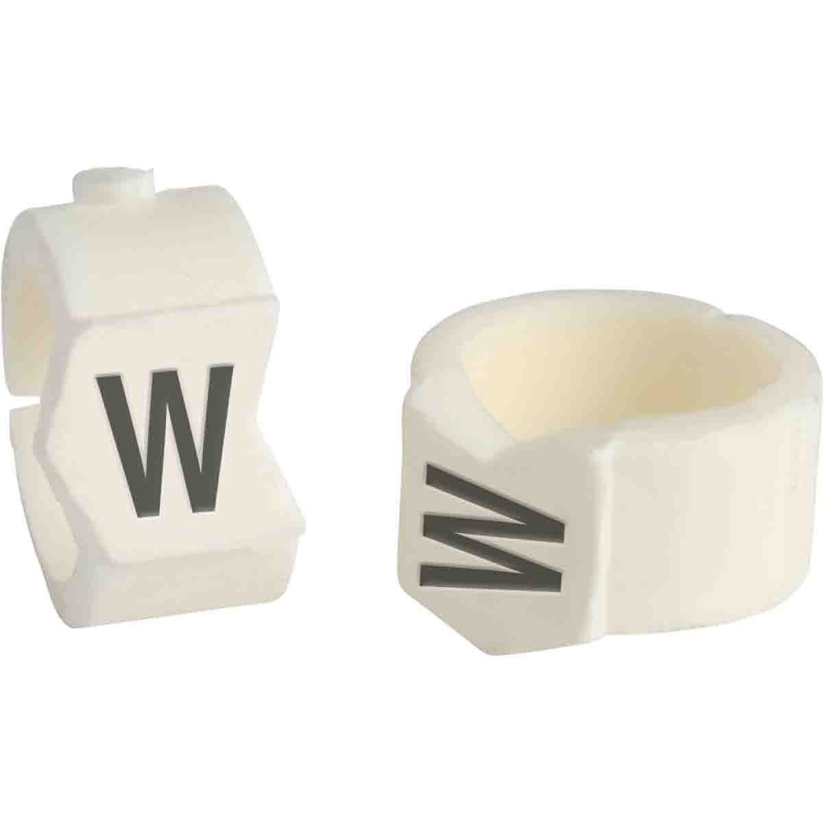 brd133532 - SCN-36-W клипсы белые, 50шт/упак, для провода 8,6-11,1мм диаметра, легенда W