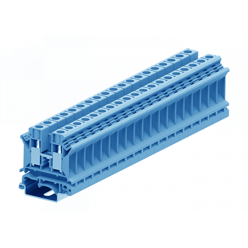 Проходная клемма 310902 - Проходная клемма, UK10, тип фиксации провода: винтовой, номинальное сечение: 10 мм кв., 57A, 800V, ширина: 10 мм, цвет: синий, тип монтажа: DIN 35