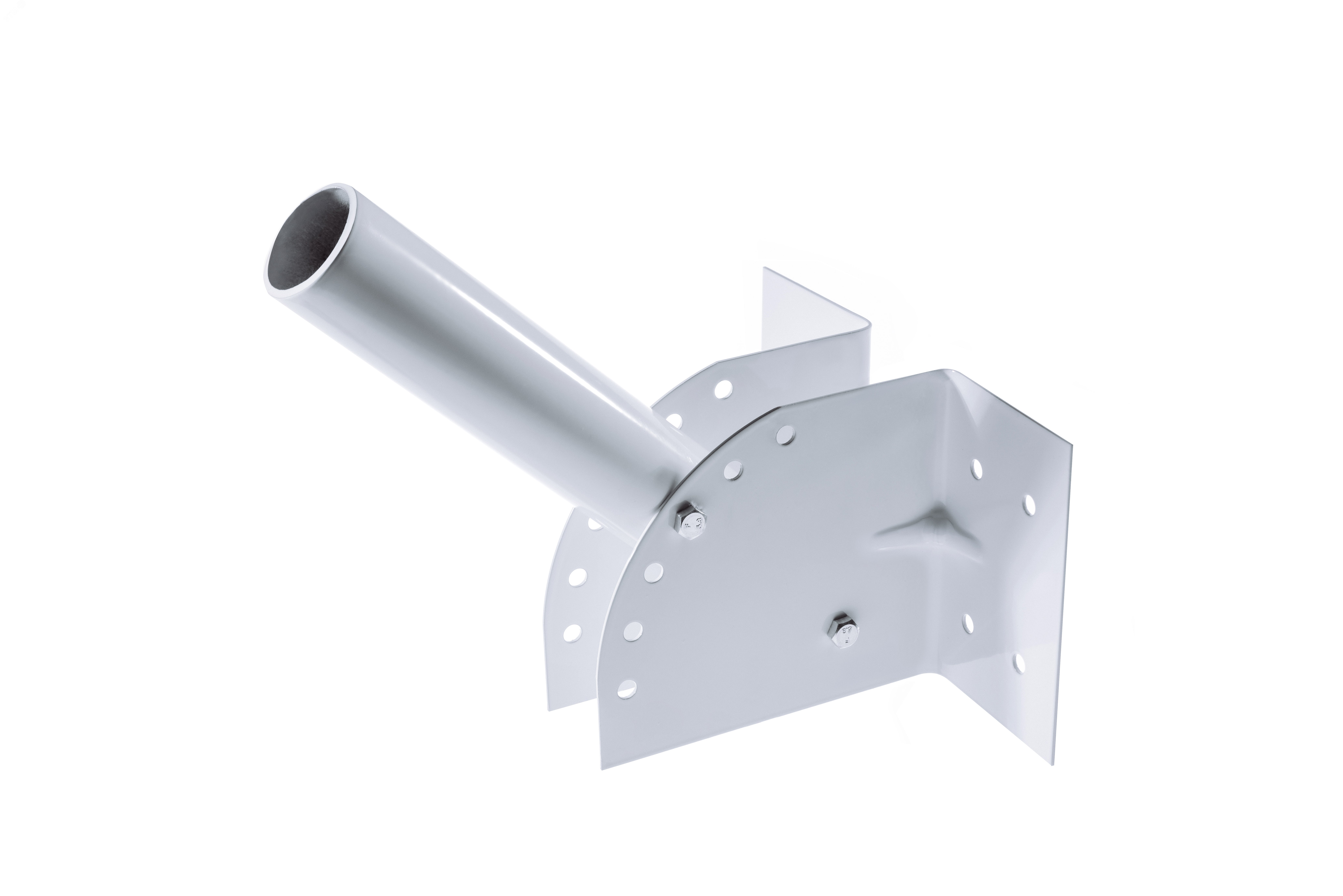 Кронштейн настенный регулируемый угол наклона диаметр трубы 60мм белый для уличного светильника 00029