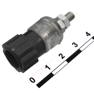 10-0064 BLACK - Гнездо 10-0064 черный, монтаж на гайку