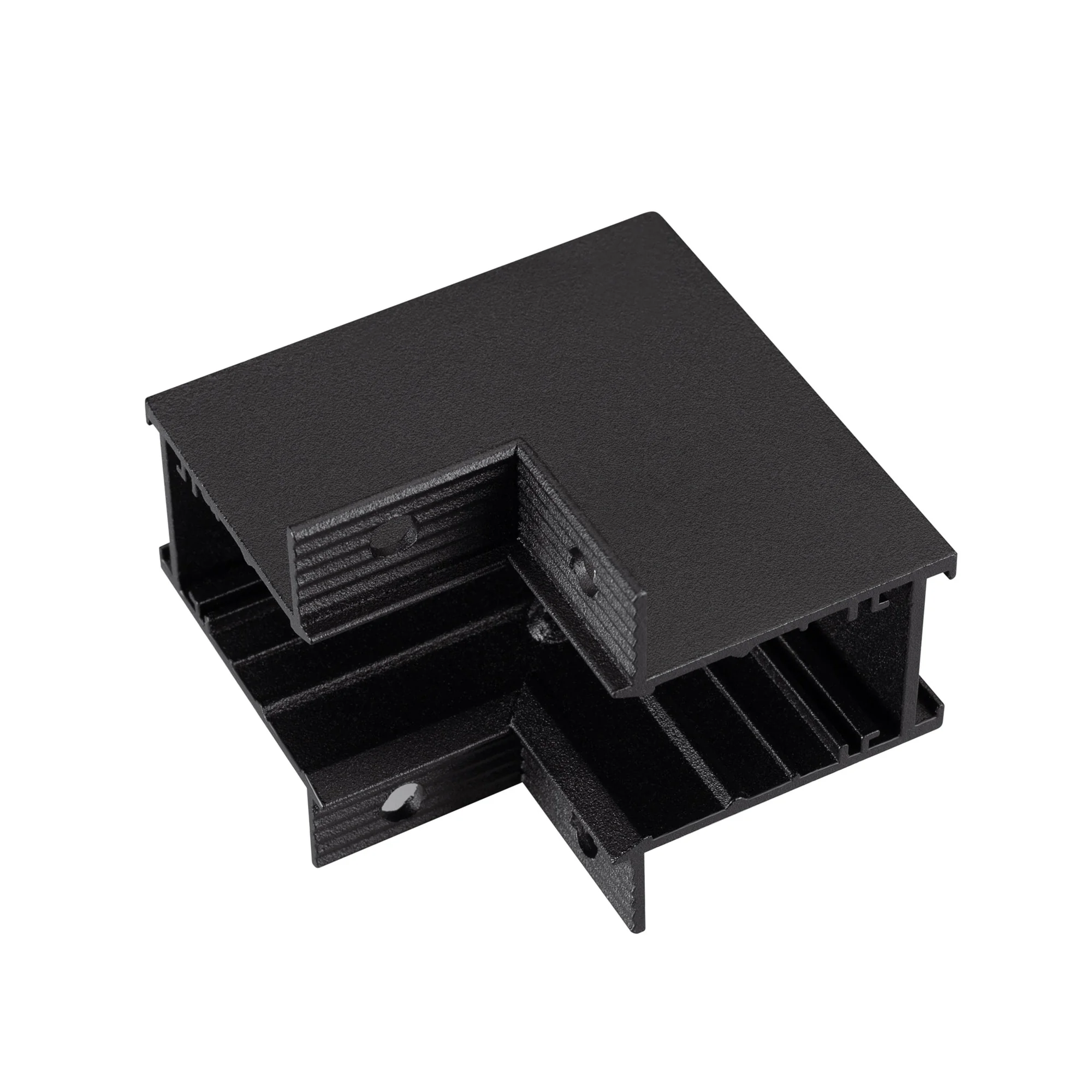 Коннектор угловой MAG-CON-MINI-2538-F-L90-INT (BK) 049052 - Угловой прямой коннектор для встраиваемого трека MAG-TRACK-2538-F. Не содержит токопроводящих дорожек. Материал алюминий, цвет черный. Размеры 62x62x49x38мм. Аксессуары для соединения с треком пр
