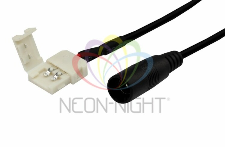 Коннектор питания с джеком для одноцветных светодиодных лент шириной 8 мм 144-102