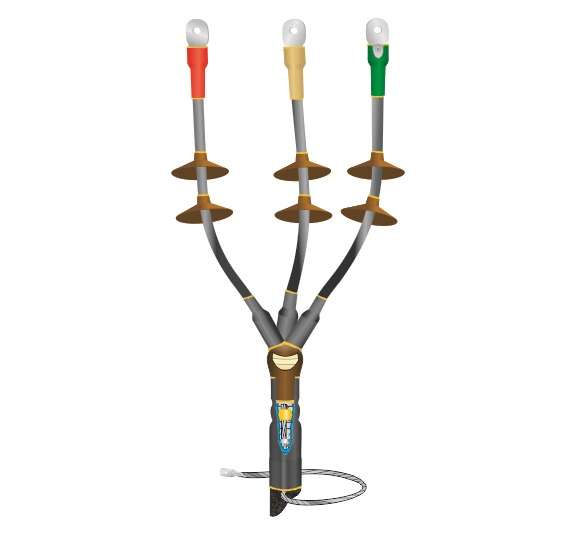 Муфта кабельная концевая наружн. установки 10кВ КНТпН 3х(150-240мм) с болт. наконечн. 22020122