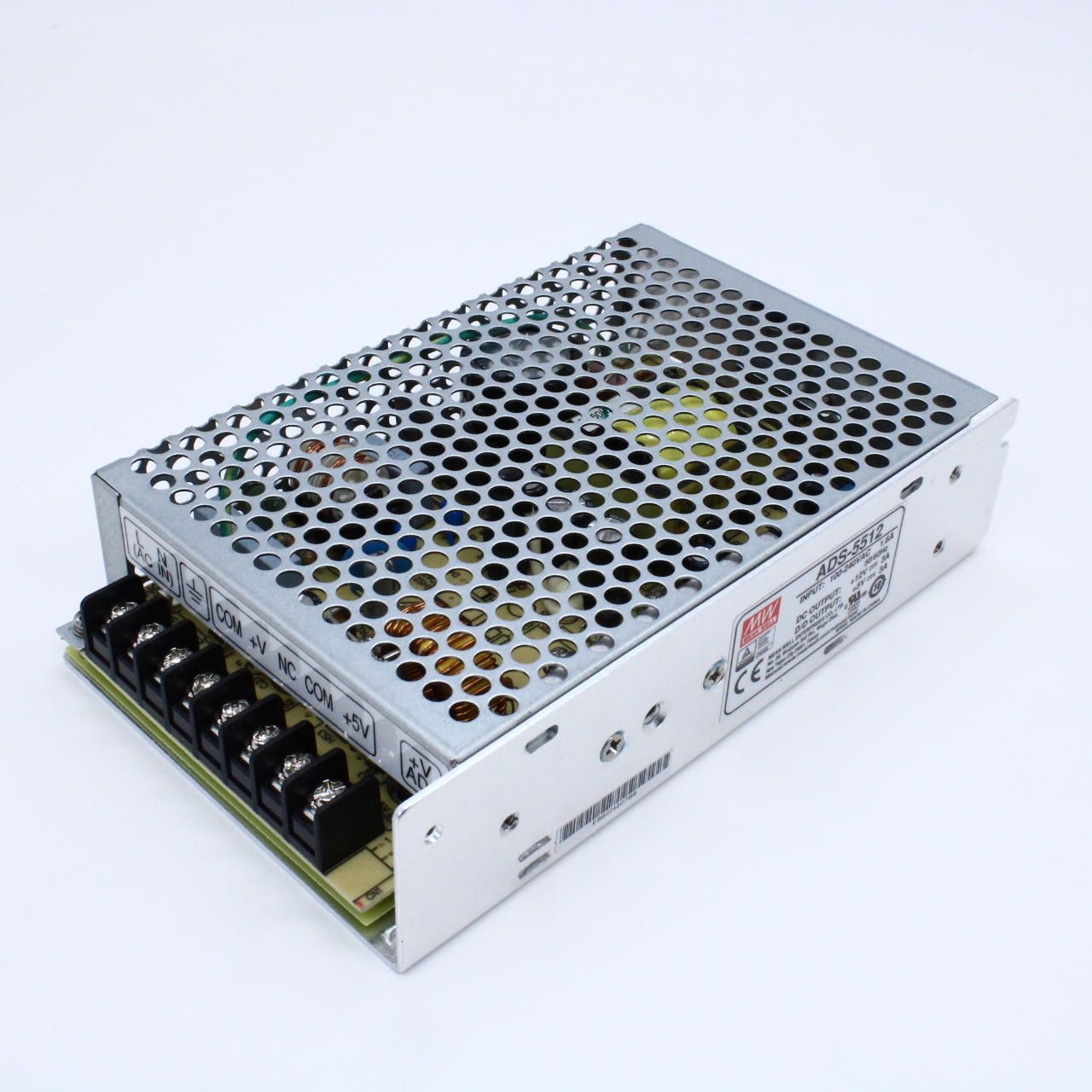 ADS-5512 - AC-DC, 51Вт, вход 88…264В AC, 47…63Гц, ККМ, выход1: 12В/3А, рег.10.8…13.2В, выход2: 5В/3А, изоляция 3000В AC, в кожухе 159х97х38мм, -10…+60°С