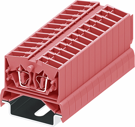 Клемма мини 254379 - Мини клемма, верхний подвод кабеля, 2 точки подключения в клемме, тип фиксации провода: пружинный, номинальное сечение: 2,5 мм кв., 24A, 800V, цвет: розовый, тип монтажа: DIN35
