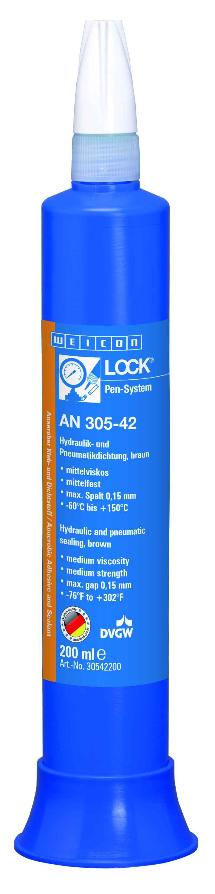wcn30542200 - 10020001 WEICONLOCK AN 305-42 Герметизация гидравлических и пневматических систем (200 мл) средняя прочность,