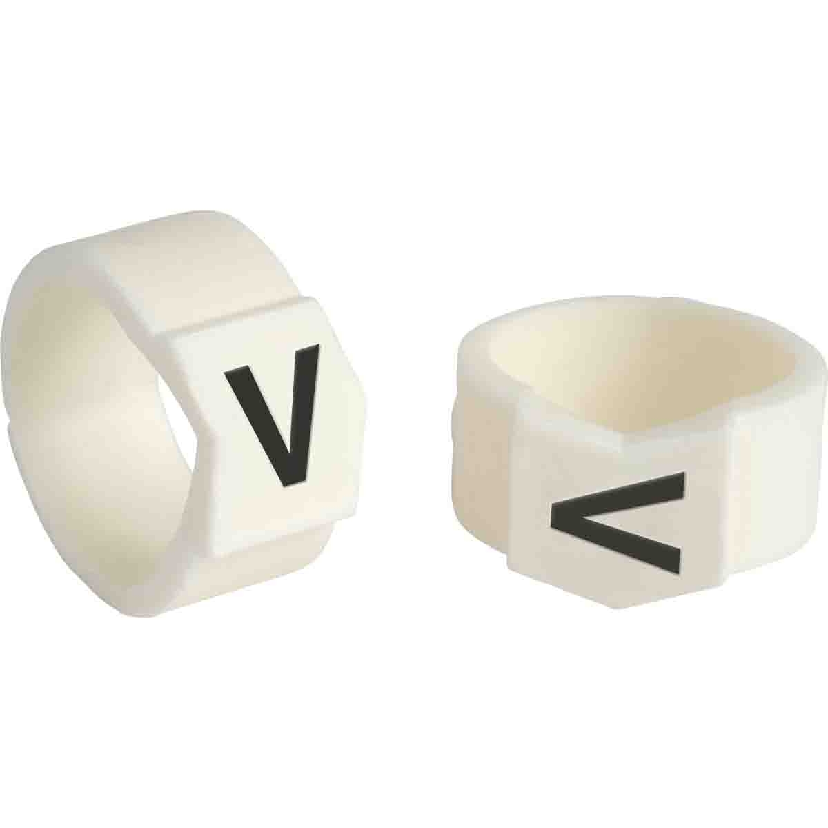 brd133731 - SCN-61-V клипсы белые, 50шт/упак, для провода 15,1-19,0мм диаметра, легенда V