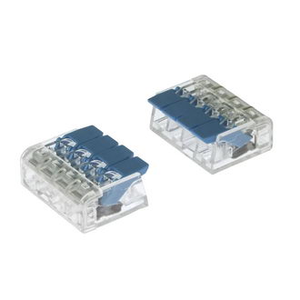 PCT-414 BLUE - Клемма зажимная соединительная безвинтовая 4 провода сечение 0.5-2.5 кв.мм