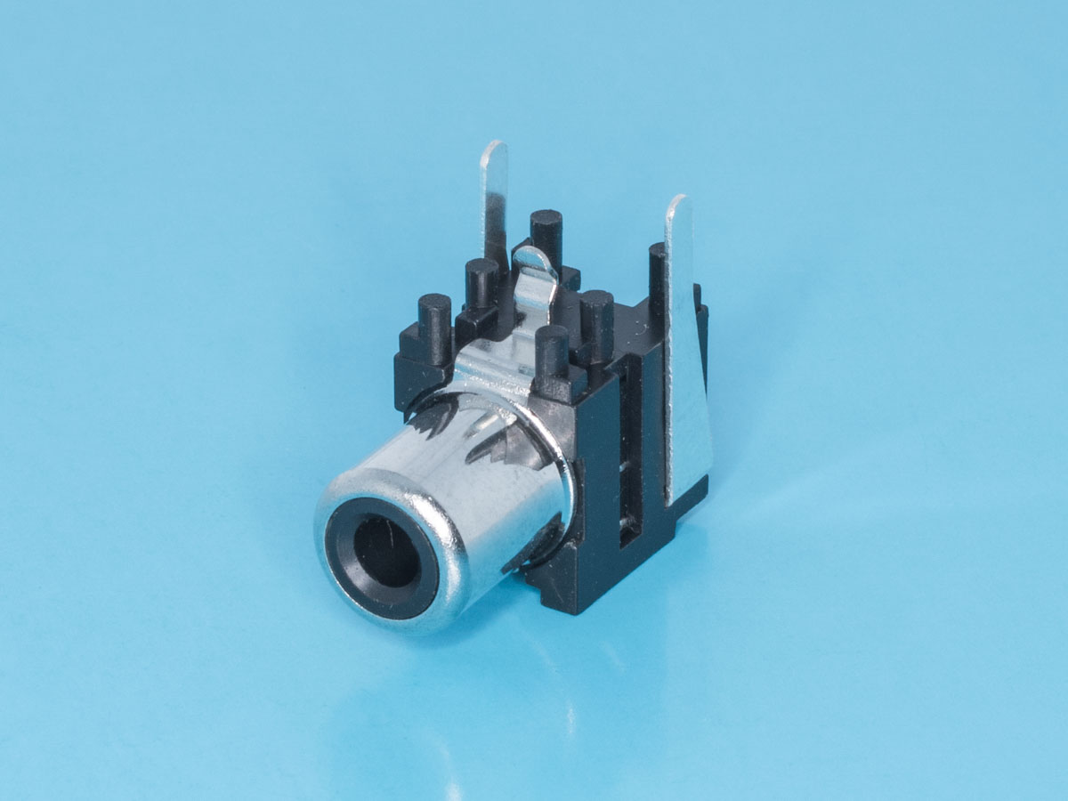 RP-4 - Разъем RCA-тюльпан, гнездо на плату