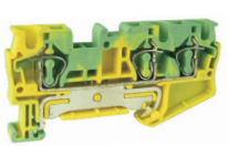 Заземляющая клемма UJ5-4/1X2JDE - Заземляющая клемма, серия E, тип фиксации провода: пружинный, номинальное сечение: 4 мм кв., ширина: 6,2 мм, цвет: желто-зеленый, стандарт GB/T14048.1, тип монтажа: DIN 35