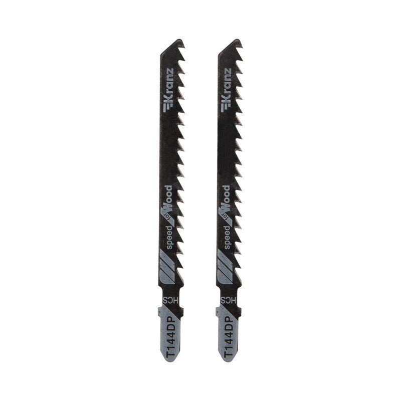 Пилка для электролобзика по дереву T144DP 100 мм 6 зубьев на дюйм 8-60 мм (2 шт./уп.) KR-92-0317