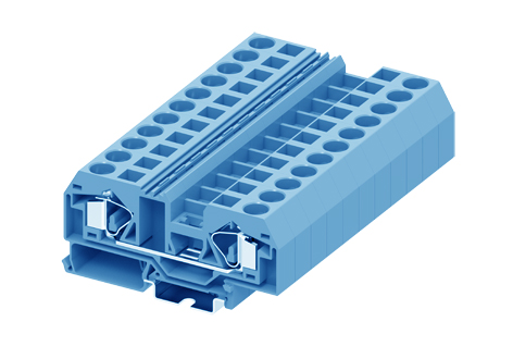 Проходная клемма 216924 - Проходная клемма, TA16, тип фиксации провода: пружинный, номинальное сечение: 16 мм кв., 76A, 800V, ширина: 12 мм, цвет: синий, тип монтажа: DIN 35