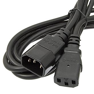 SCZ MALE-FEMALE 3M 3Х0.75 - Шнур сетевой компьютер-монитор 3м