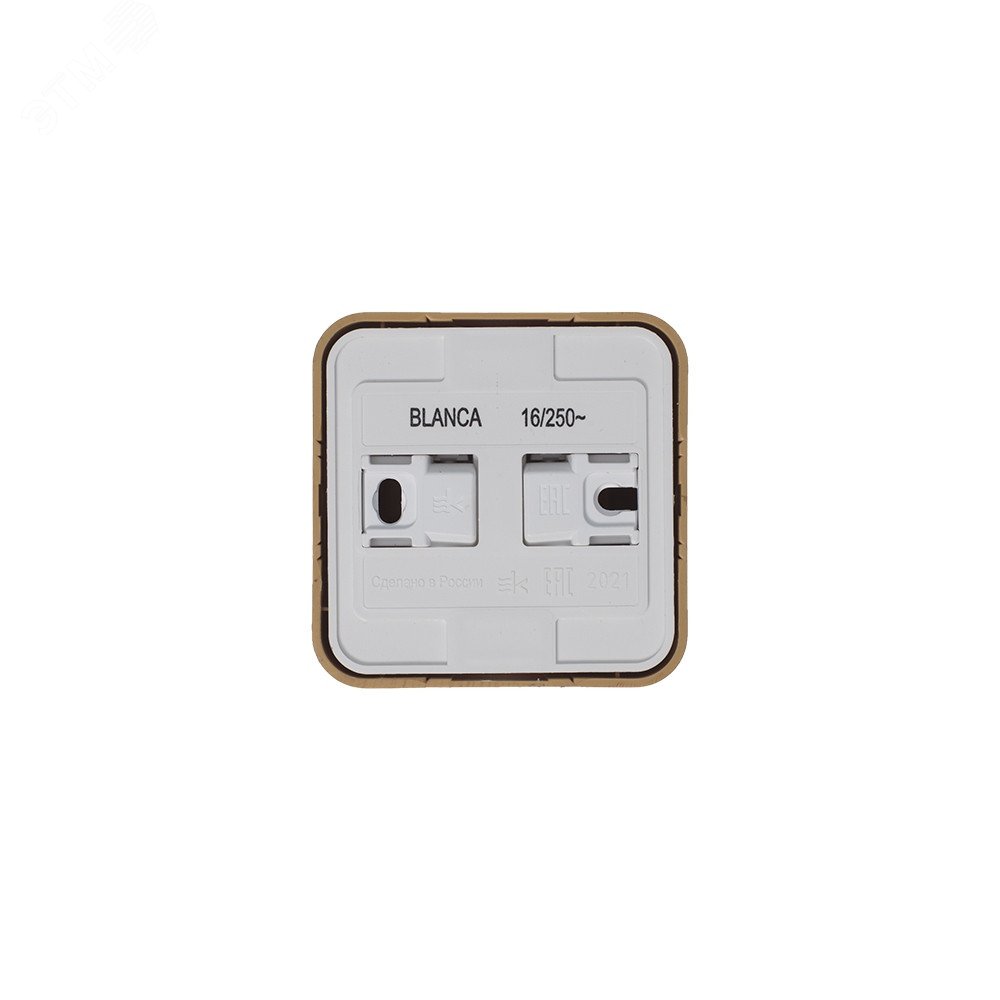 Розетка 1-м ОП Blanca 16А IP20 250В с заземл. защ. шторки с изолир. пластиной ясень SE BLNRA011115