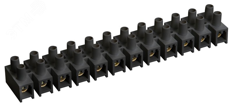 Зажим винтовой ЗВИ-80 н/г 10-25мм2 12пар черные UZV5-080-25