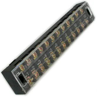 TB-3512 - Клеммная колодка винтовая с крышкой 24 контакта (2х12) М4, AWG8, 10мм2, 35А 600В