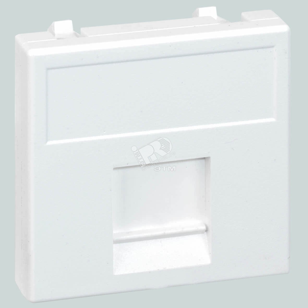 Адаптер универсальный на 1 RJ45 - K76-9 Адаптер универсальный на 1 RJ45 коннектор, модуль К45, с защит.шторками, белый