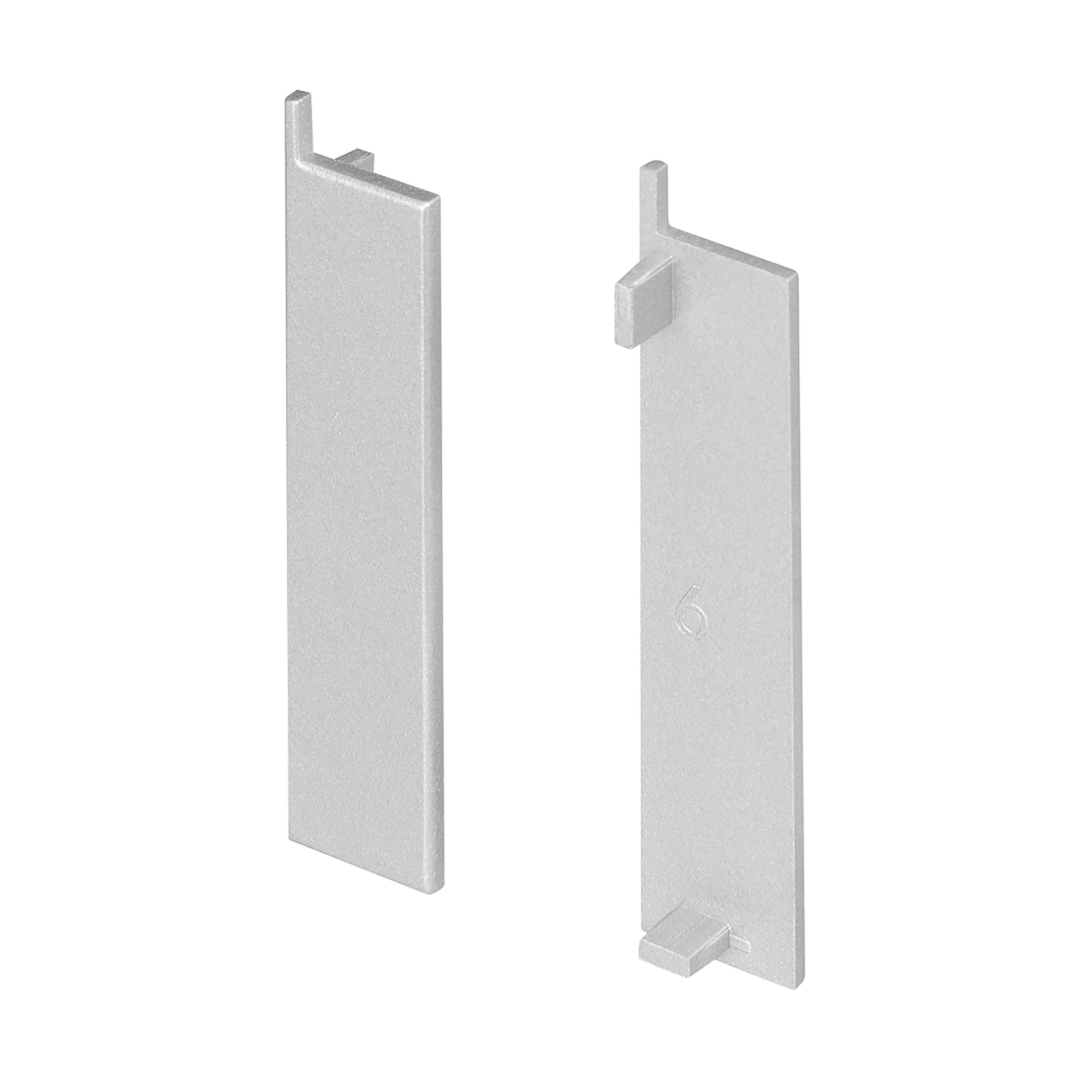 Заглушка PLINTUS-H58-F 046395 - Пара глухих заглушек для профиля PLINTUS-H58-F серого цвета. Материал пластик.  В комплекте 2 шт., цена за 1 комплект.