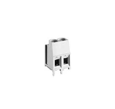 Клемма Wiecon 8191 R / 3 / 2 Z OB - Клемма на печатную плату, подвод кабеля сбоку, 2 полюса, шаг: 10 мм, винтовая фиксация провода, без маркировки, 300V, 16A, цвет: серый, серия 8191 R