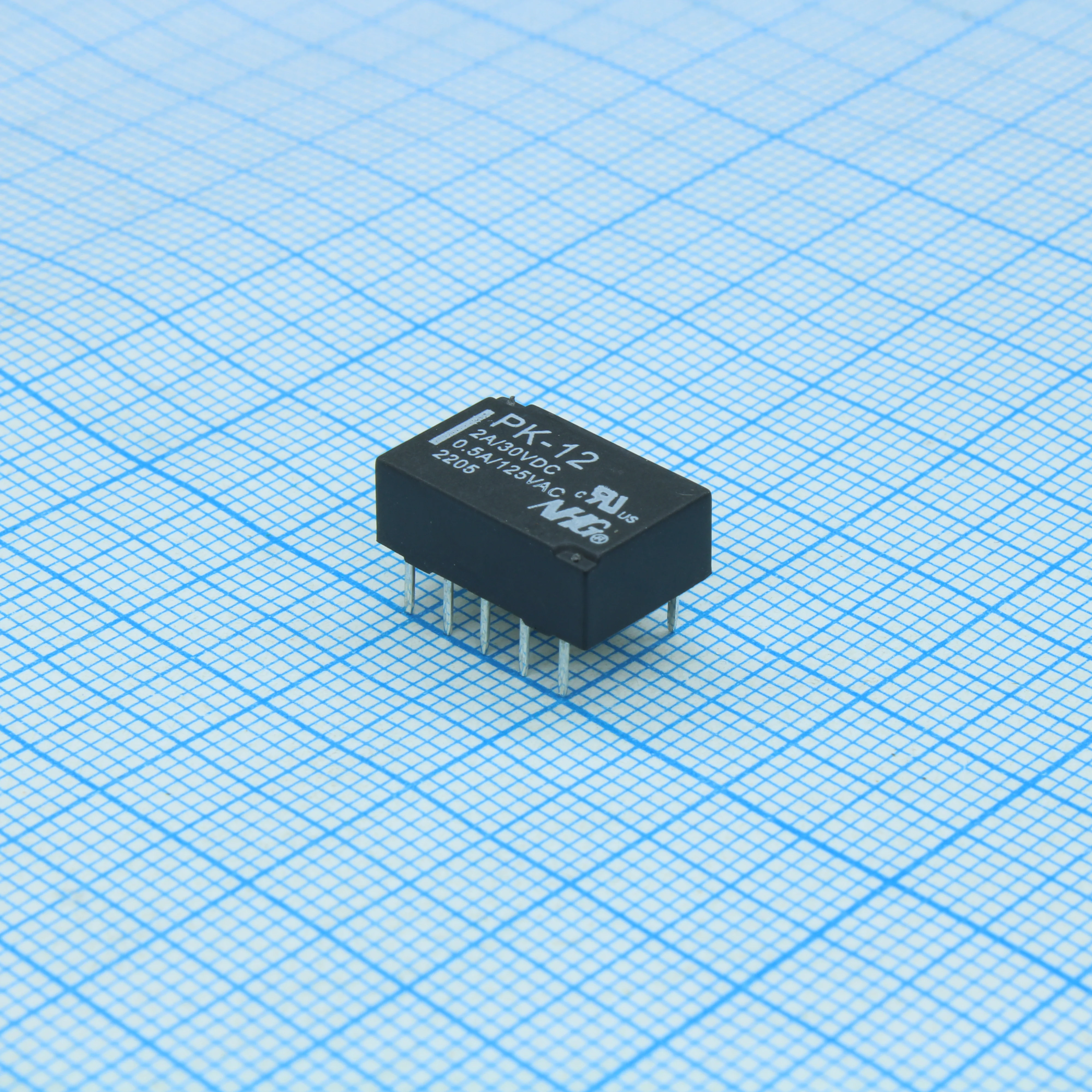 PK-12V - Реле поляризованное две контактные группы 2А две катушки 12В 0.2Вт