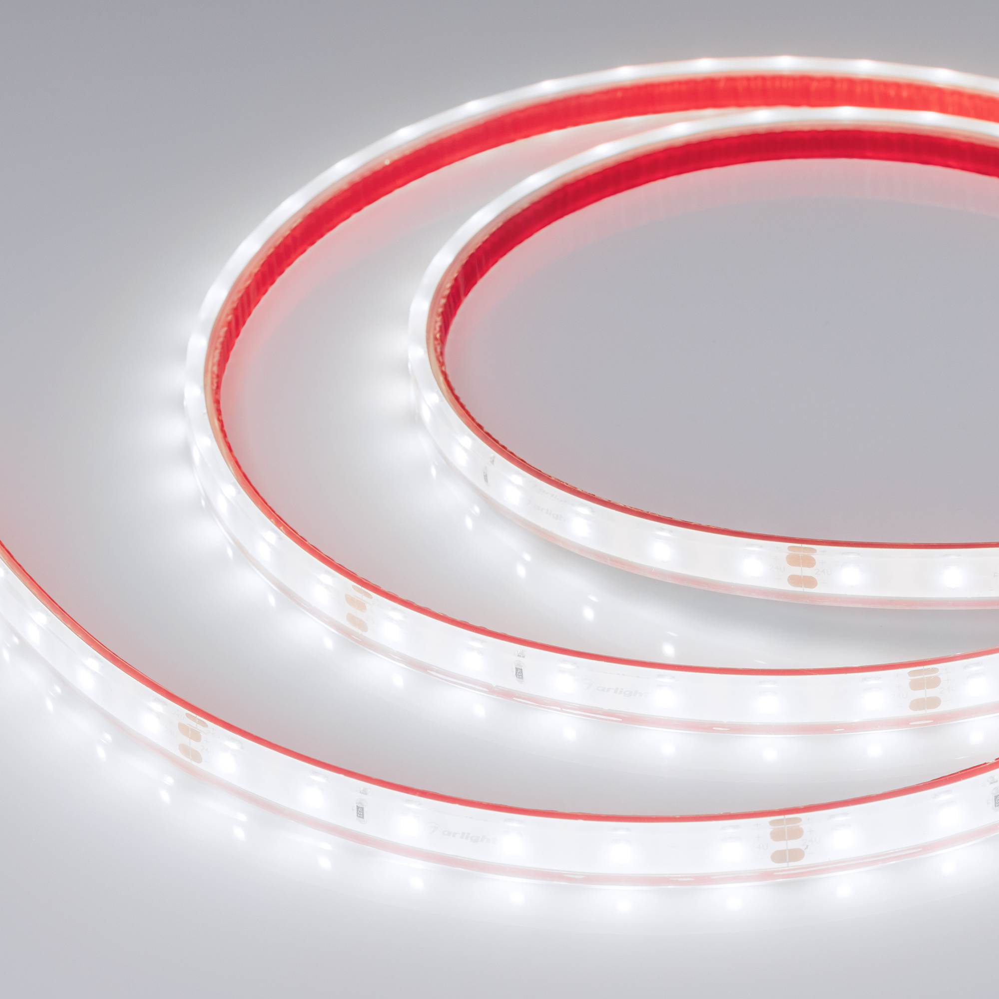 Лента герметичная RTW-PFS-A60-11mm 24V White6000 (4.8 W/m, IP68, 2835, 5m) 034157 - Светодиодная лента RTW-PFS-A60, герметичная IP68 (PFS-полная силиконовая экструзия). Светодиоды 2835, 60 шт/м (300 шт на 5 м), белая плата, ширина 11 мм, скотч 3M. Цвет БЕ