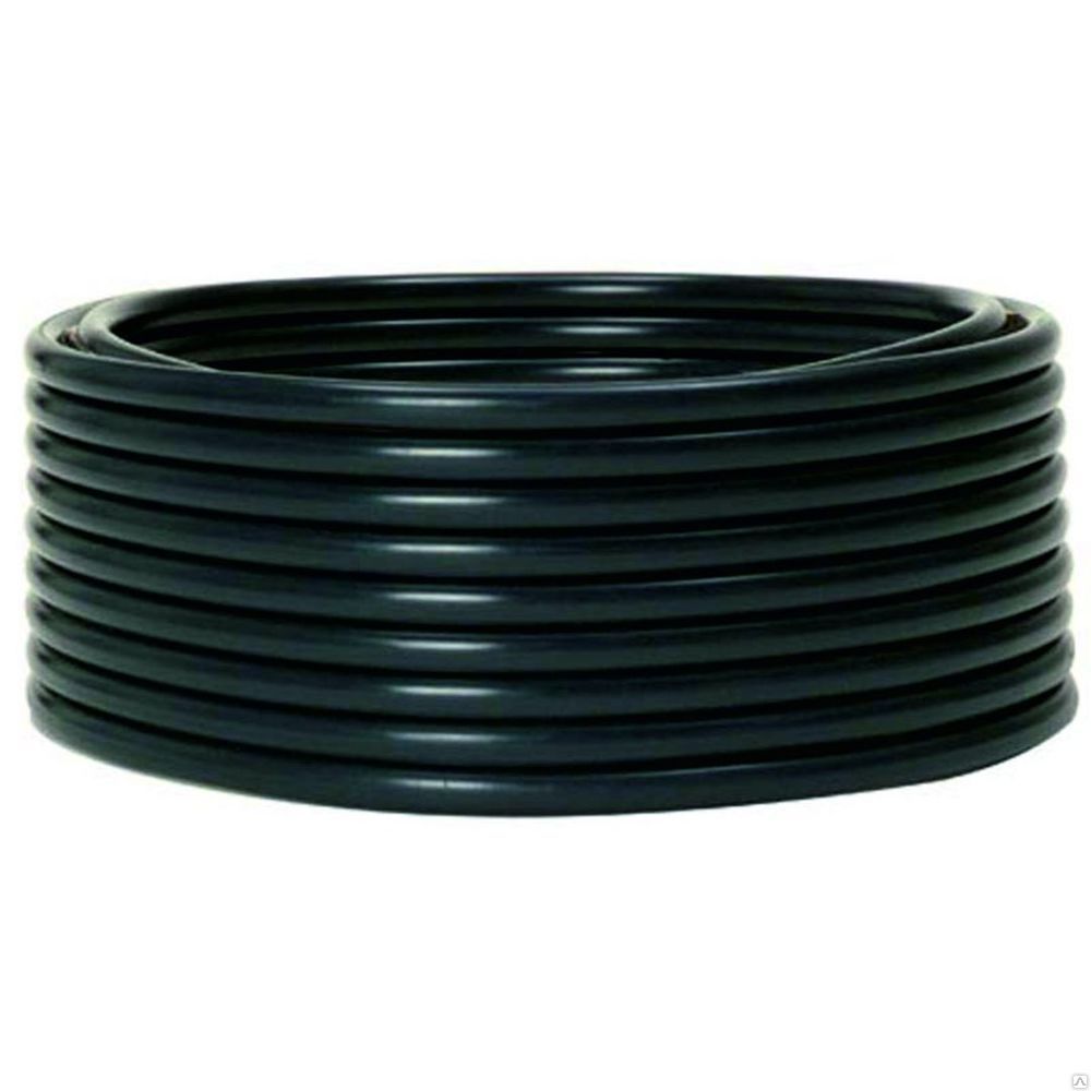 Труба гладкая ПНД жесткая d50 мм (100 м) черная Plast tpndg-50